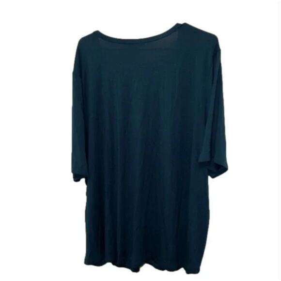 Universal Standard Martha V Neck Tee 4XS 00 0 Teal Blue NWT Shirt Top Capsule - Picture 3 of 5